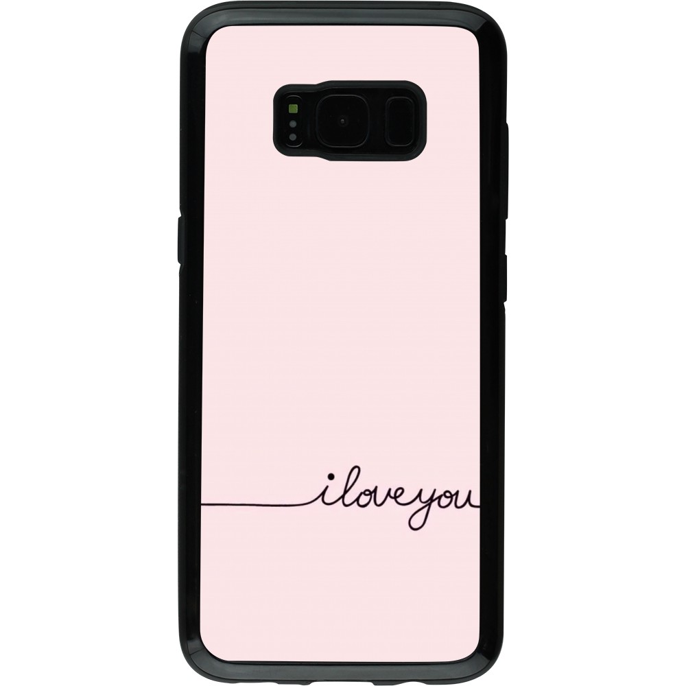 Samsung Galaxy S8 Case Hülle - Hybrid Armor schwarz Valentine 2023 i love you writing