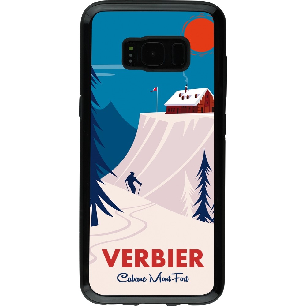 Samsung Galaxy S8 Case Hülle - Hybrid Armor schwarz Verbier Cabane Mont-Fort