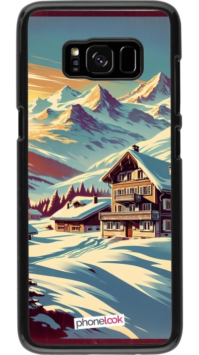 Samsung Galaxy S8 Case Hülle - Chalet Berg verschneit