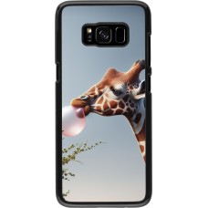 Samsung Galaxy S8 Case Hülle - Giraffe mit Blase