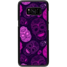 Samsung Galaxy S8 Case Hülle - Halloween 2023 pink skulls