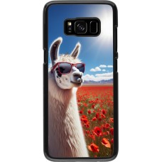 Samsung Galaxy S8 Case Hülle - Lama Chic in Mohnblume