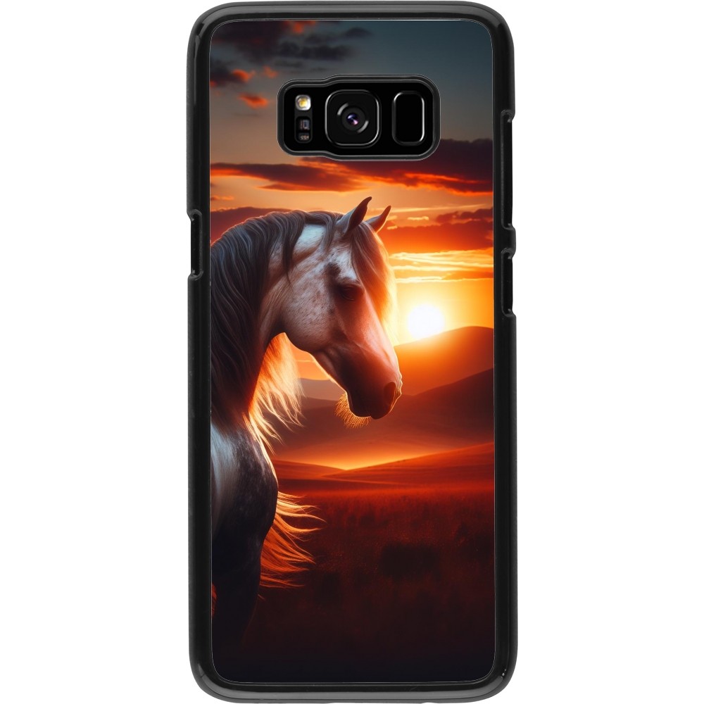 Samsung Galaxy S8 Case Hülle - Majestätischer Sonnenuntergang Pferd