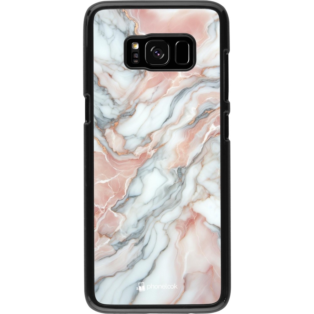 Samsung Galaxy S8 Case Hülle - Rosa Leuchtender Marmor