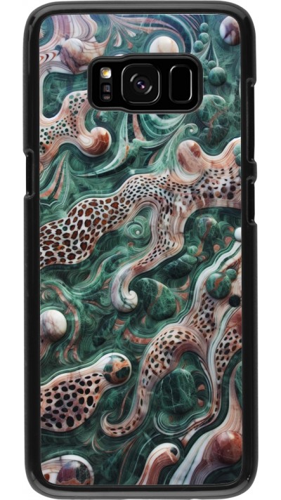 Coque Samsung Galaxy S8 - Marbre vert et léopart abstrait