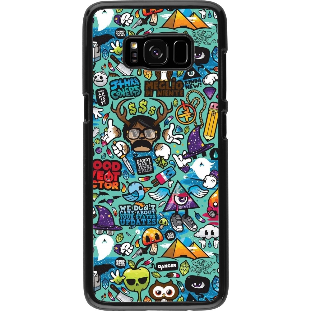 Samsung Galaxy S8 Case Hülle - Mixed Cartoons Turquoise