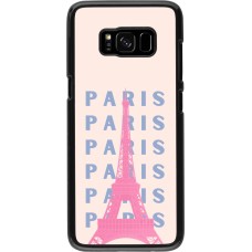 Samsung Galaxy S8 Case Hülle - Paris Pink Print