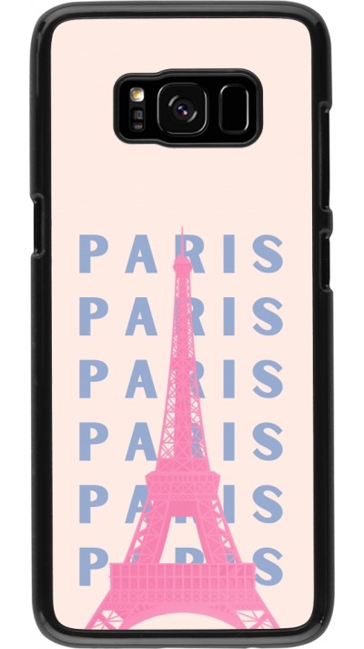 Samsung Galaxy S8 Case Hülle - Paris Pink Print