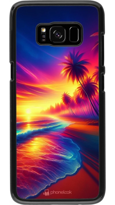 Samsung Galaxy S8 Case Hülle - Strand Sonnenuntergang auffällig