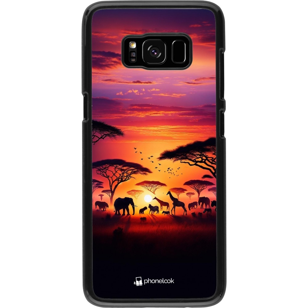 Samsung Galaxy S8 Case Hülle - Safari Sonnenuntergang Wildtiere