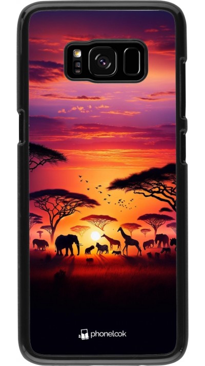 Samsung Galaxy S8 Case Hülle - Safari Sonnenuntergang Wildtiere