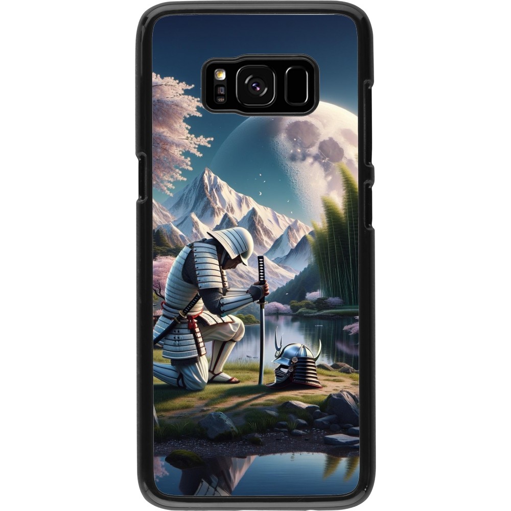 Samsung Galaxy S8 Case Hülle - Samurai Katana Mond