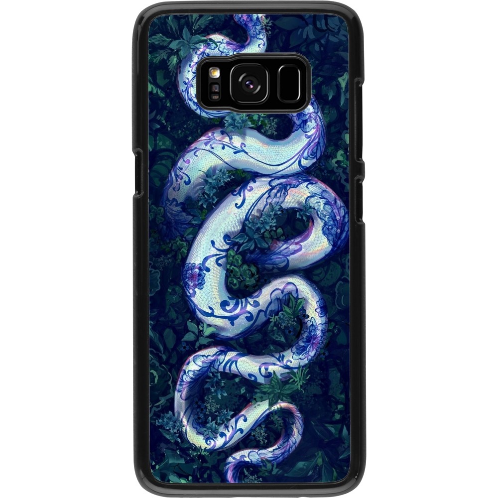 Samsung Galaxy S8 Case Hülle - Snake Blue Anaconda