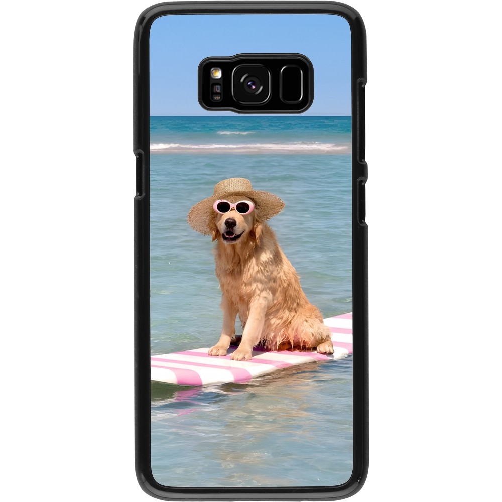 Samsung Galaxy S8 Case Hülle - Summer Dog on Paddle