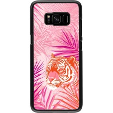 Samsung Galaxy S8 Case Hülle - Tiger Palmen rosa