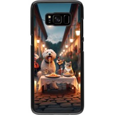 Samsung Galaxy S8 Case Hülle - Valentin 2024 Hund & Katze Kerzenlicht