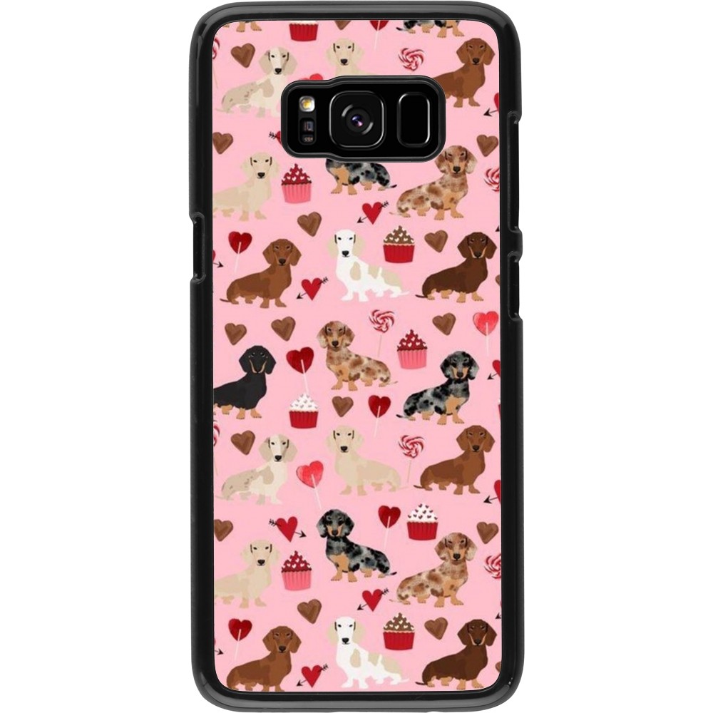 Samsung Galaxy S8 Case Hülle - Valentine 2024 puppy love