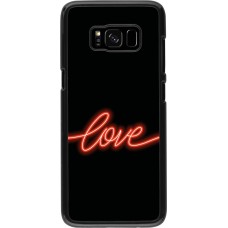 Samsung Galaxy S8 Case Hülle - Valentine 2023 neon love