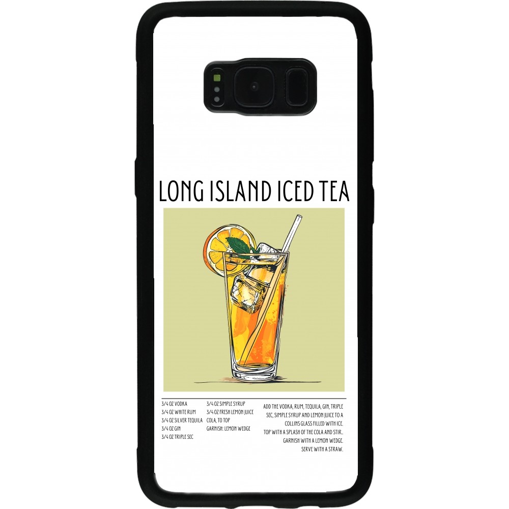 Samsung Galaxy S8 Case Hülle - Silikon schwarz Cocktail Rezept Long Island Ice Tea