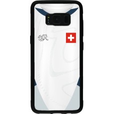 Samsung Galaxy S8 Case Hülle - Silikon schwarz Schweiz Away personalisierbares Fussballtrikot