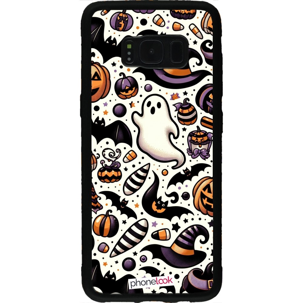 Samsung Galaxy S8 Case Hülle - Silikon schwarz Halloween 2024 Niedliches Muster