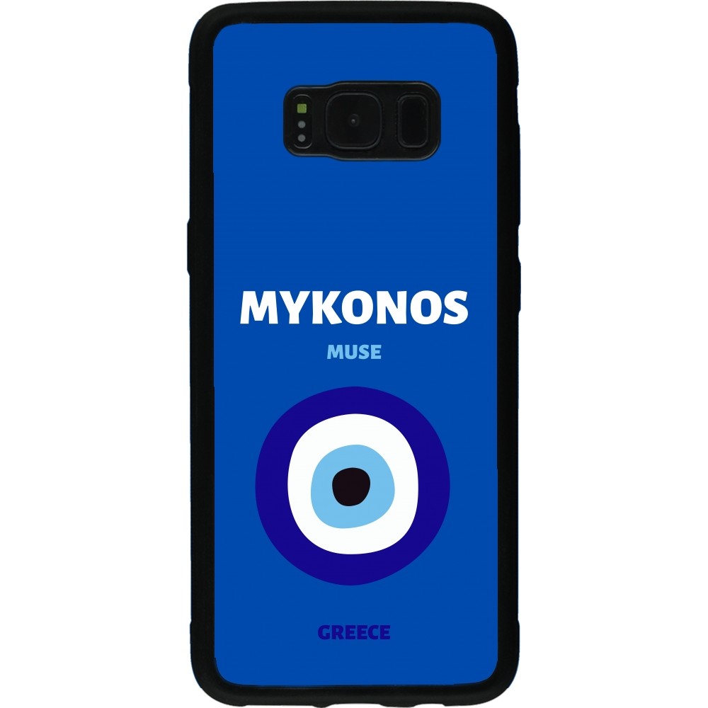 Samsung Galaxy S8 Case Hülle - Silikon schwarz Pop Summer Destination Mykonos