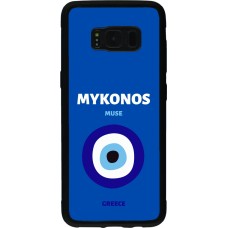 Samsung Galaxy S8 Case Hülle - Silikon schwarz Pop Summer Destination Mykonos