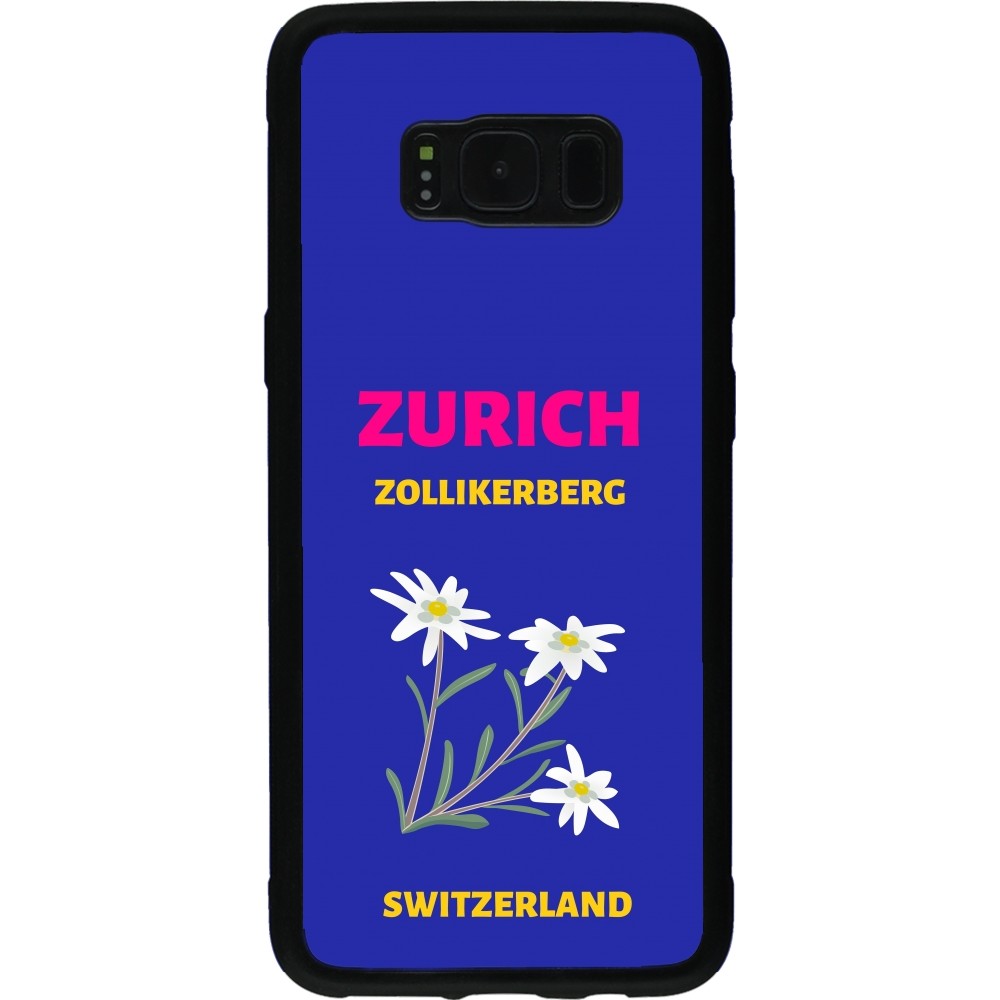 Samsung Galaxy S8 Case Hülle - Silikon schwarz Pop Summer Destination Zurich