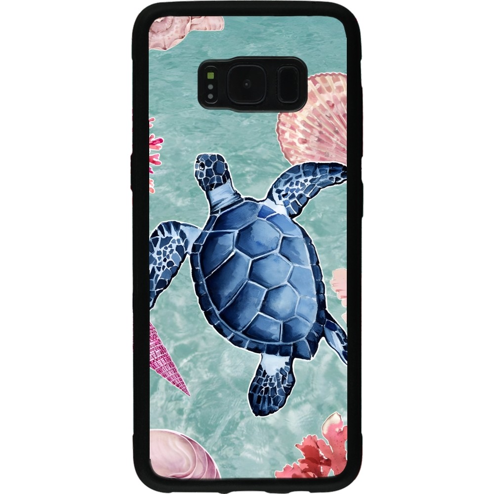 Samsung Galaxy S8 Case Hülle - Silikon schwarz Preppy Turtle