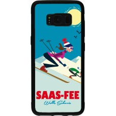 Samsung Galaxy S8 Case Hülle - Silikon schwarz Saas-Fee Ski Downhill