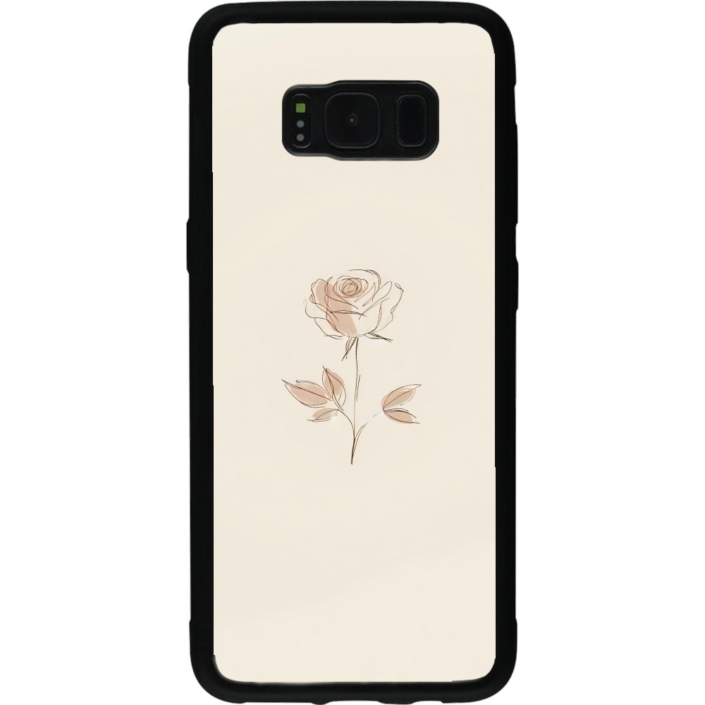 Samsung Galaxy S8 Case Hülle - Silikon schwarz Rosa Sand Minimalistisch