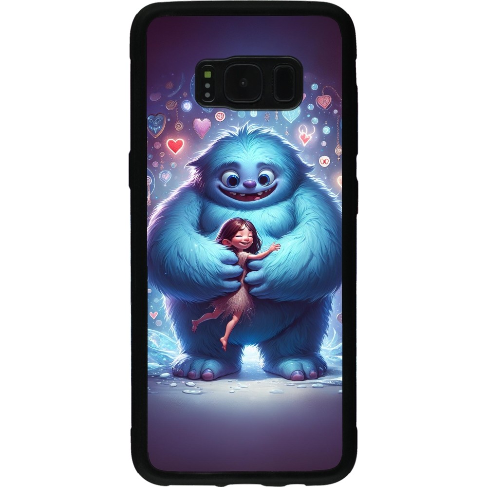 Samsung Galaxy S8 Case Hülle - Silikon schwarz Valentin 2024 Flauschige Liebe