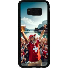 Samsung Galaxy S8 Case Hülle - Silikon schwarz Schweizer Sieg Fanzone Euro 2024