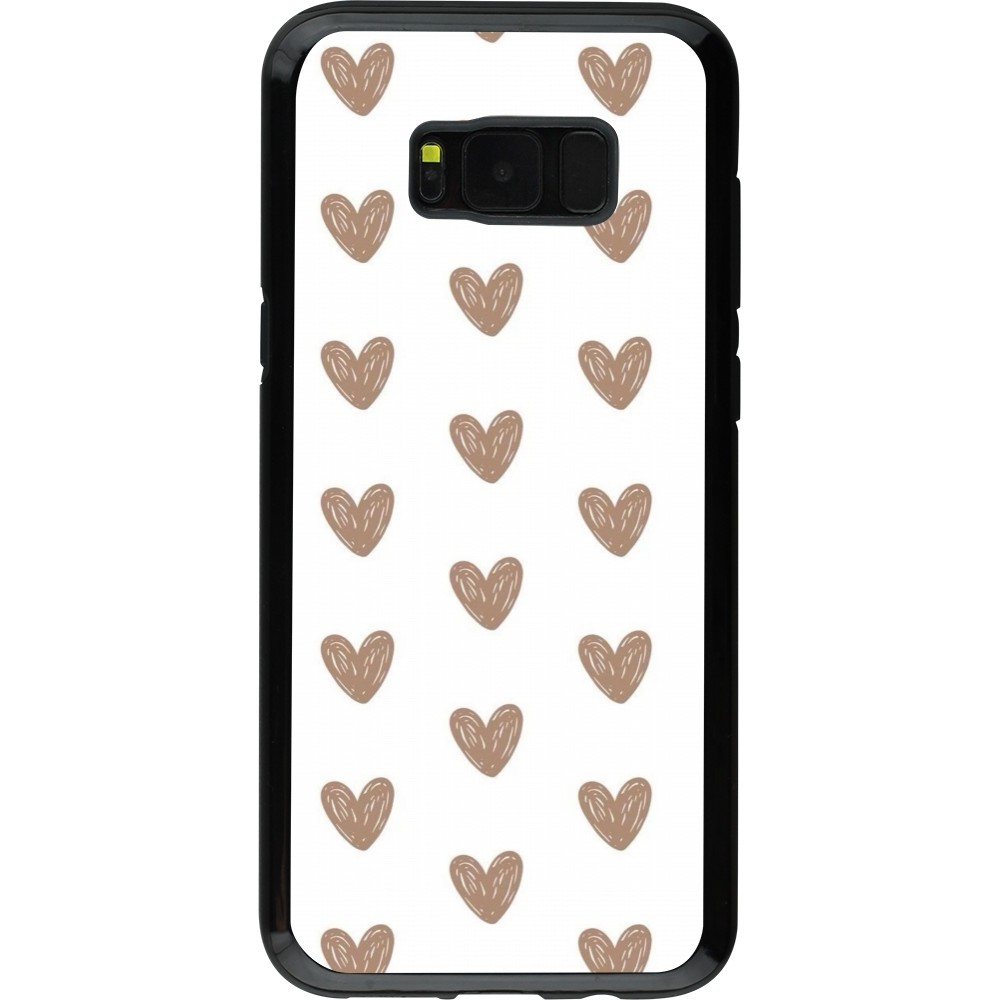 Samsung Galaxy S8+ Case Hülle - Hybrid Armor schwarz Autumn 2024 brown hearts