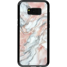 Samsung Galaxy S8+ Case Hülle - Hybrid Armor schwarz Rosa Leuchtender Marmor