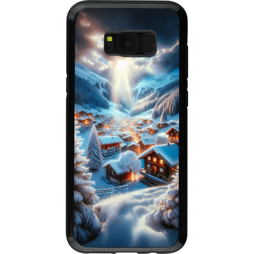 Samsung Galaxy S8+ Case Hülle - Hybrid Armor schwarz Berg Schnee Licht