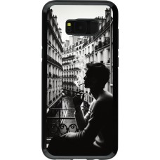 Samsung Galaxy S8+ Case Hülle - Hybrid Armor schwarz Parisian Smoker