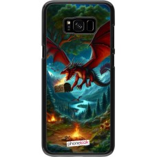 Samsung Galaxy S8+ Case Hülle - Drache Fliegend Wald Schatz