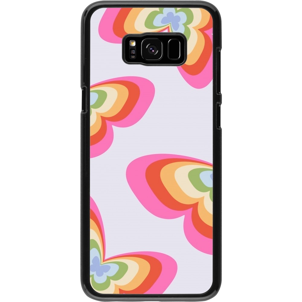 Samsung Galaxy S8+ Case Hülle - Easter 2024 rainbow butterflies