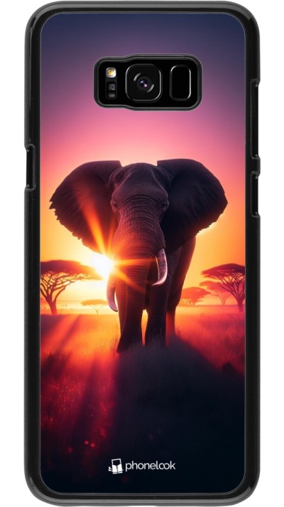 Samsung Galaxy S8+ Case Hülle - Elefant Sonnenaufgang Schönheit