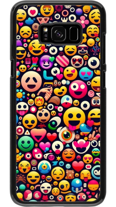 Samsung Galaxy S8+ Case Hülle - Emoji Mix Farbe