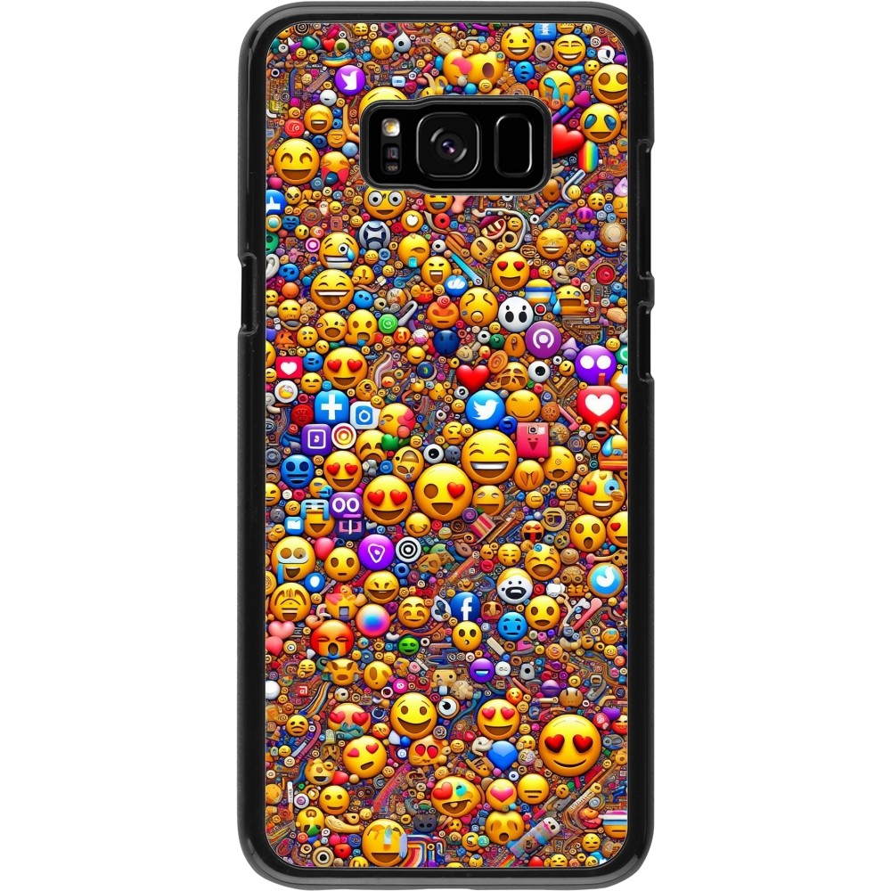 Samsung Galaxy S8+ Case Hülle - Emoji gemischt