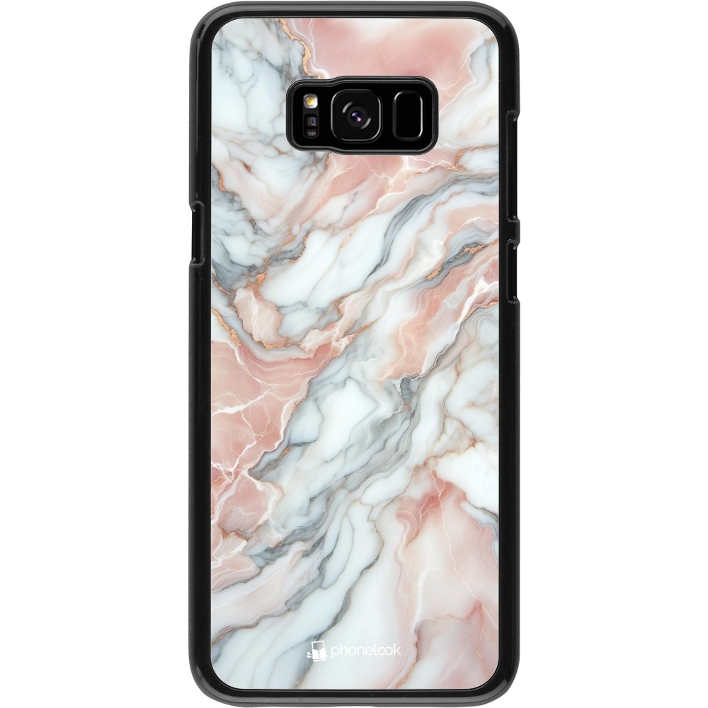 Samsung Galaxy S8+ Case Hülle - Rosa Leuchtender Marmor