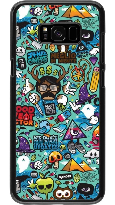 Samsung Galaxy S8+ Case Hülle - Mixed Cartoons Turquoise