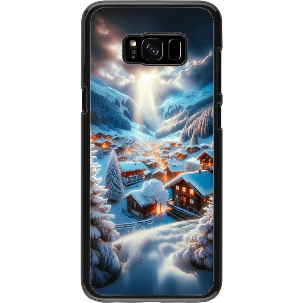 Samsung Galaxy S8+ Case Hülle - Berg Schnee Licht