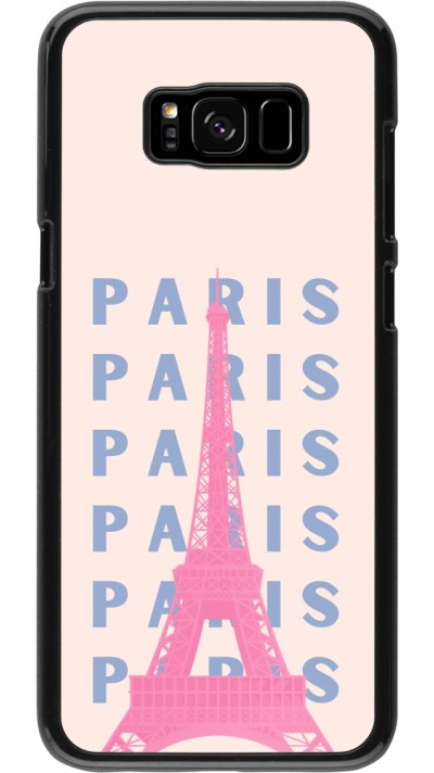 Samsung Galaxy S8+ Case Hülle - Paris Pink Print