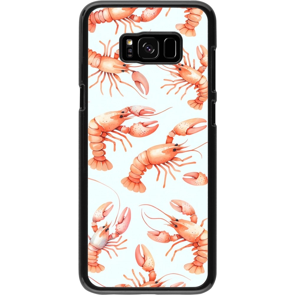 Samsung Galaxy S8+ Case Hülle - Muster von pastellfarbenen Hummern