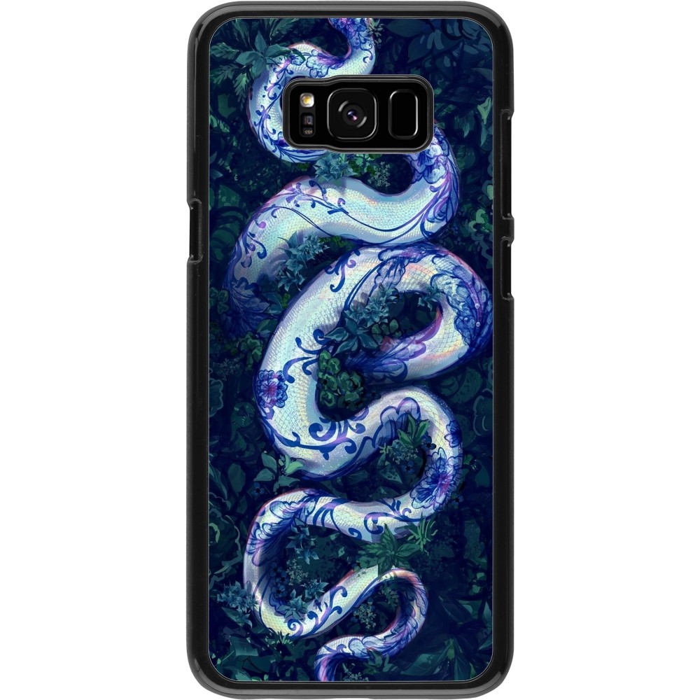 Samsung Galaxy S8+ Case Hülle - Snake Blue Anaconda