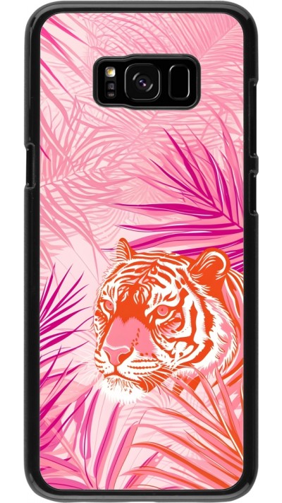 Coque Samsung Galaxy S8+ - Tigre palmiers roses