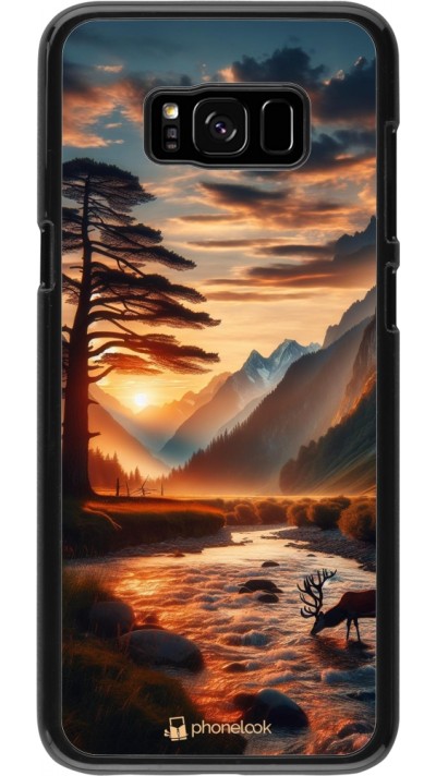 Samsung Galaxy S8+ Case Hülle - Tal Sonnenuntergang Hirsch Baum